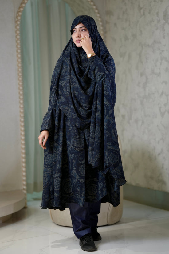 Georgette Khimar Indigo