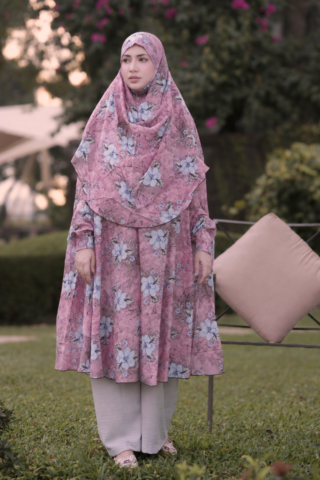 Cotton Khimar Blush