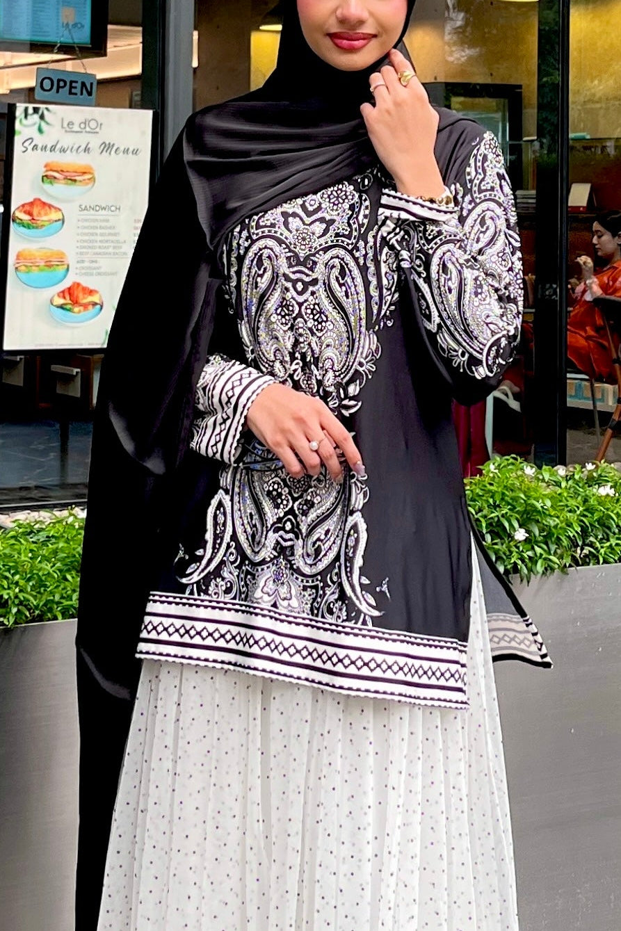 Midnight Paisley Top