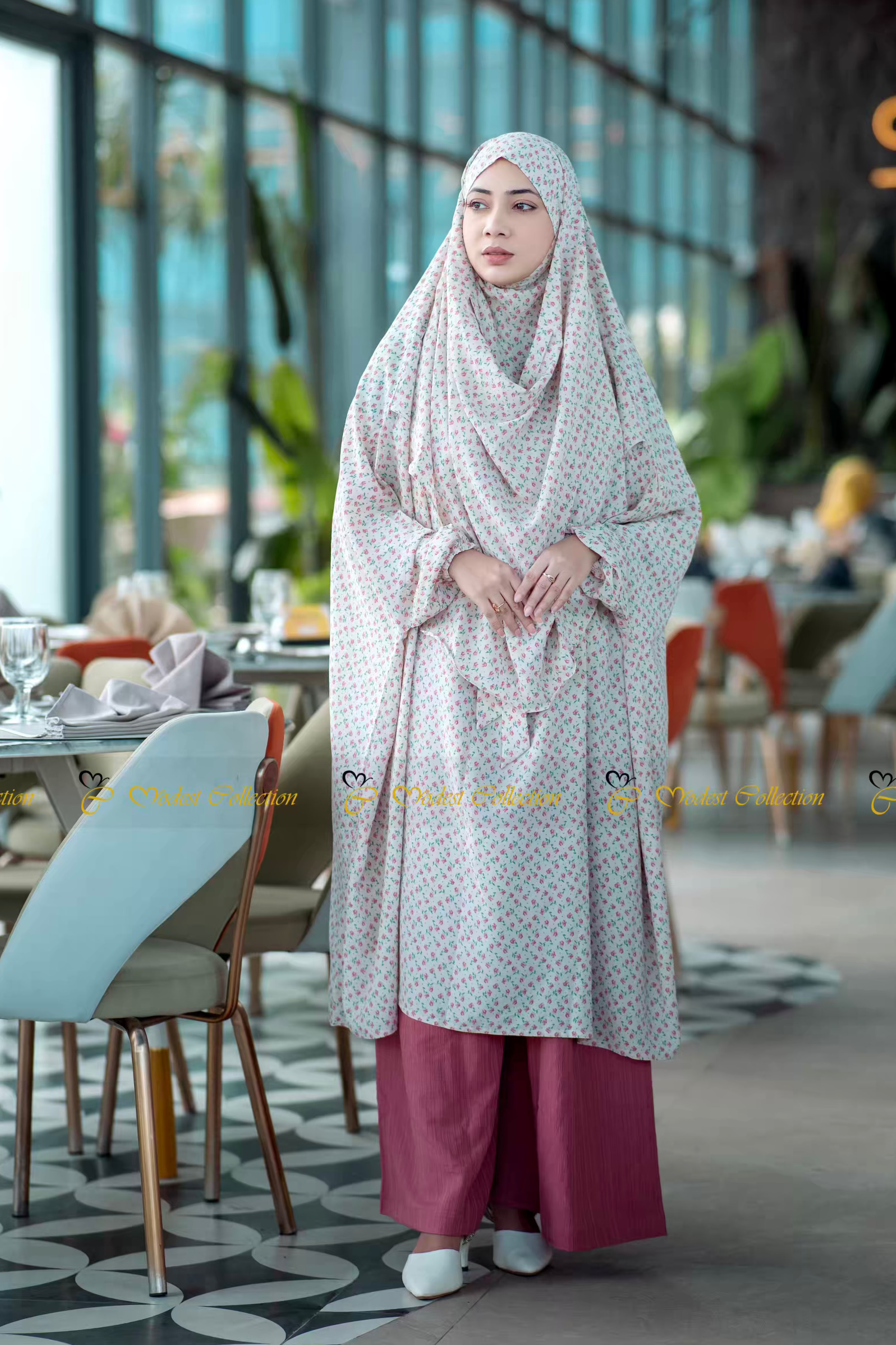 Amaya Niqab attached Jilbab Floral Dream
