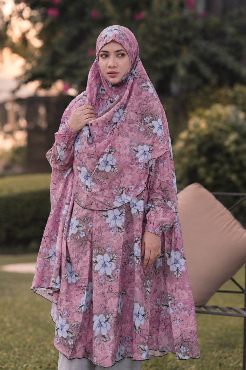 Cotton Khimar Blush