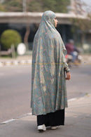 Niqab Khimar with pockets Paisley Green - Modest Collection