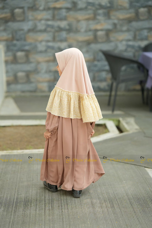 Little mahzabin abaya Ivory