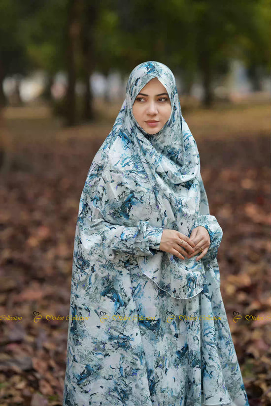 নেকাব খিমার মুদ্রিত পীচ