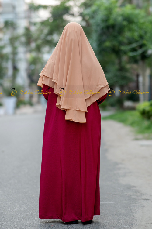 2 Layer Short Jilbab Golden
