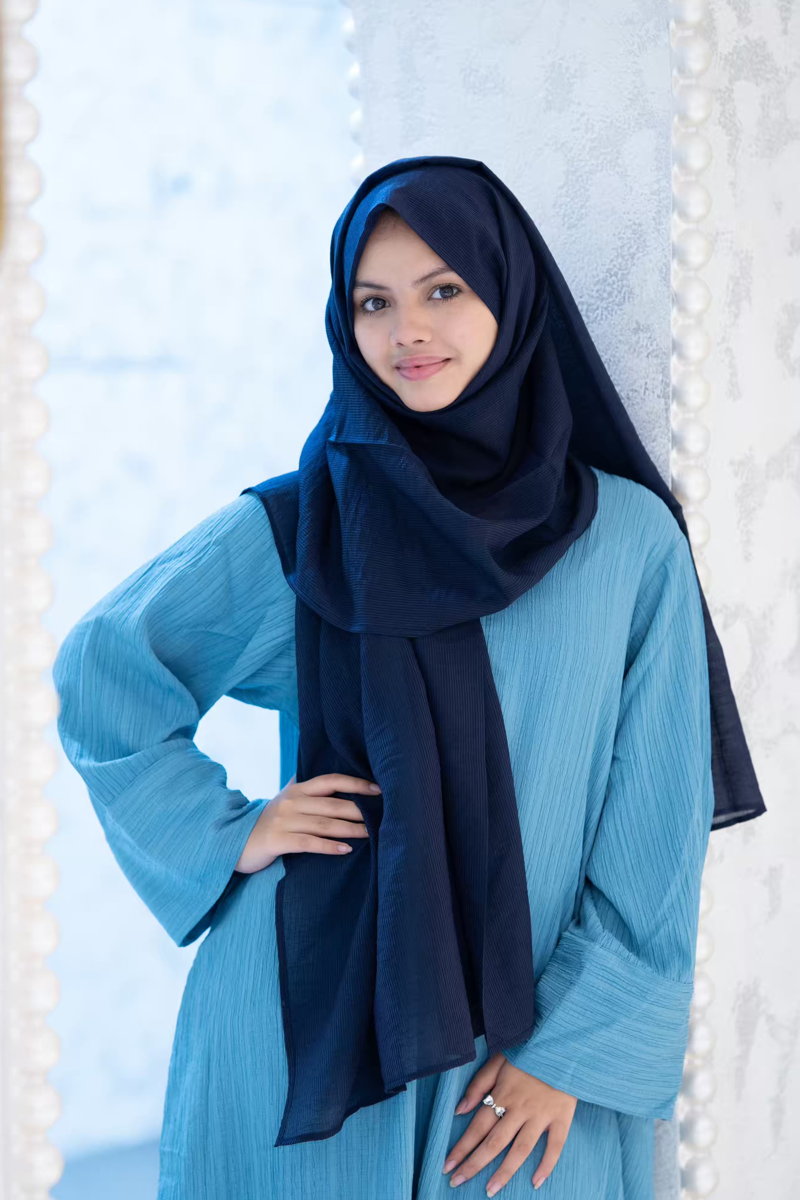 Cotton Hijab Navy