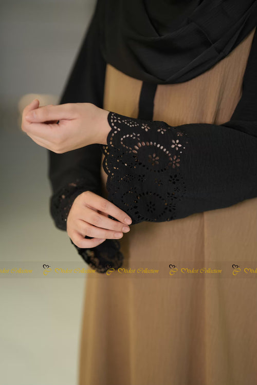 Laser Sleeve Abaya