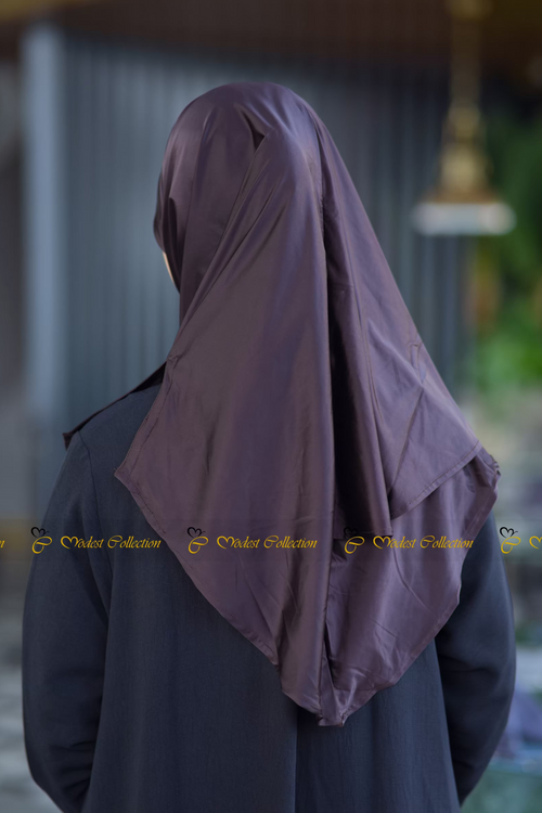 Ready Hijab Eggplant for Teen Girls
