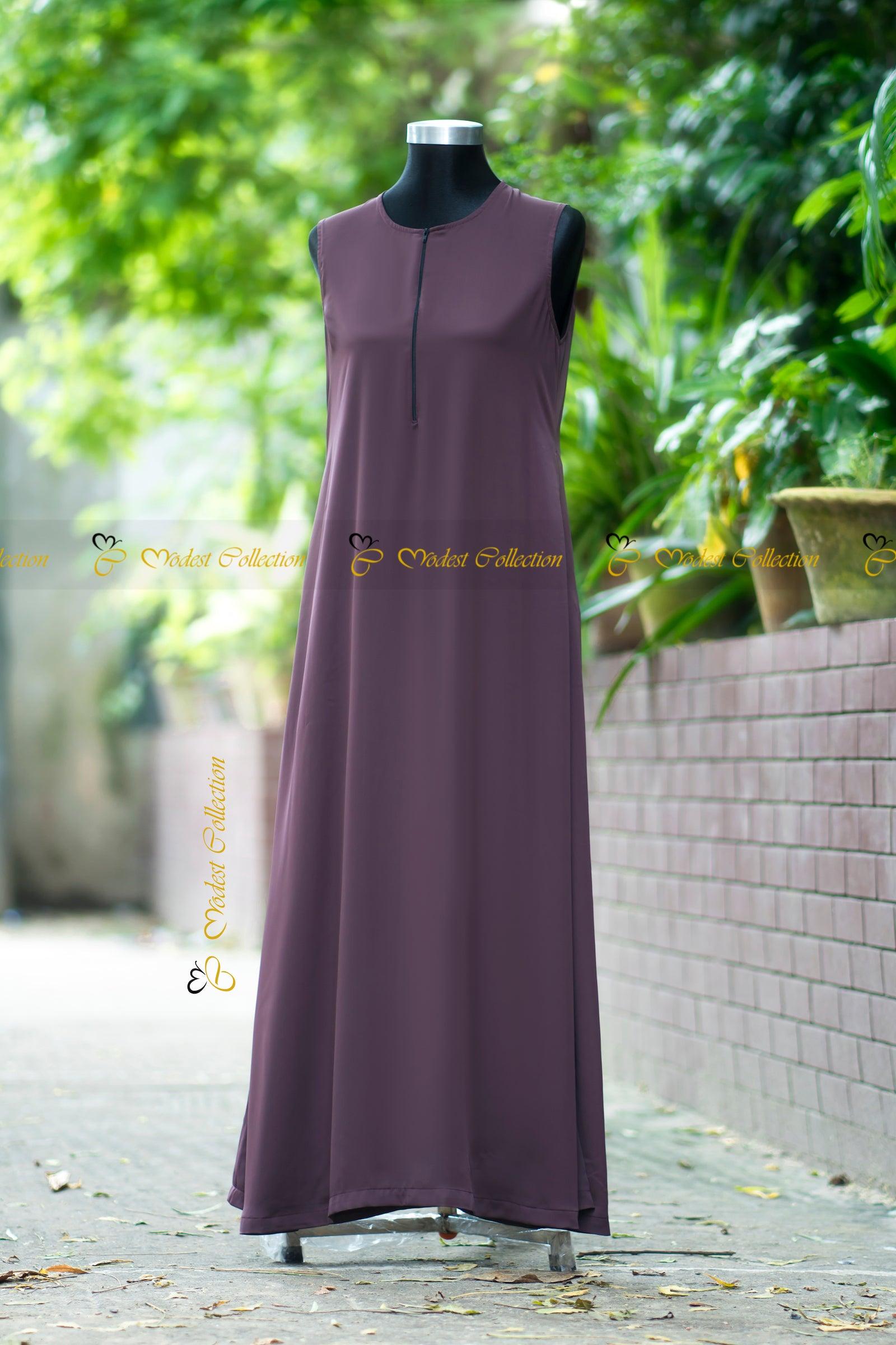 A-line sleeveless inner Burgundy