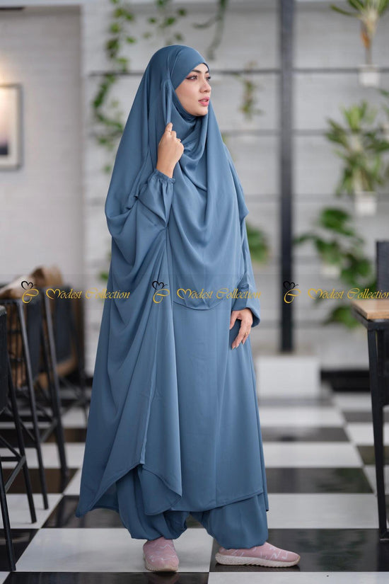 Amaya Jilbab Stone Blue