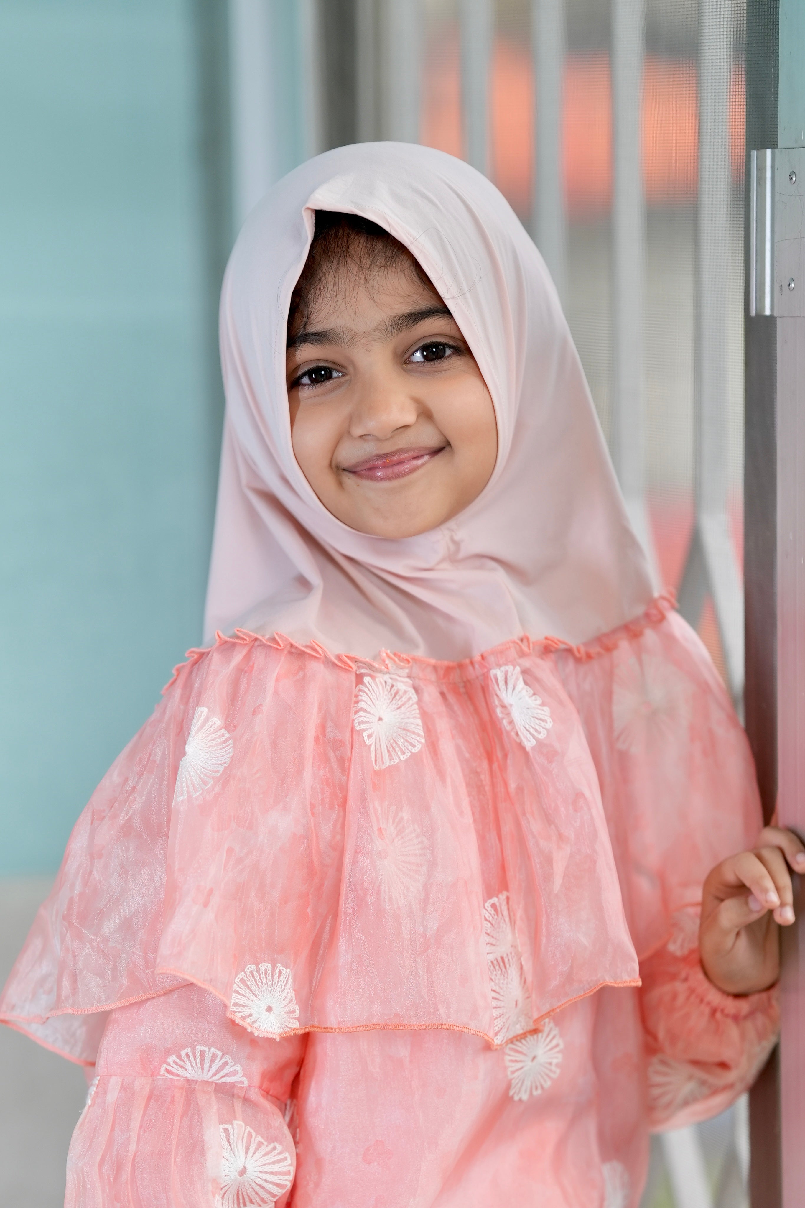 Stylishly folded Candyfloss hijab for girls, lightweight summer modest wear by Modest Collection