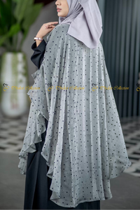 Front opening Cape Polka dot Ash