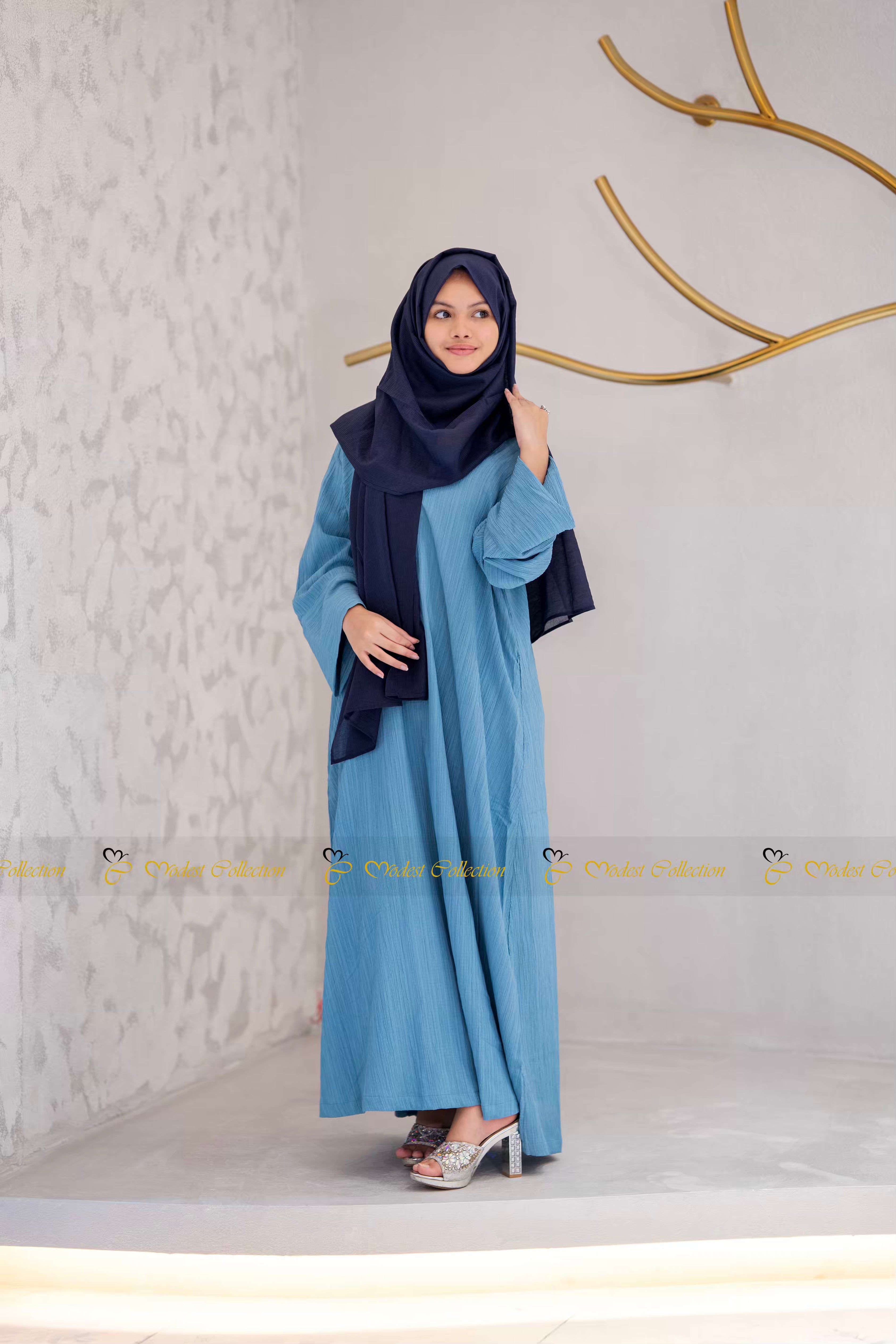 Basic Formal Abaya Sky