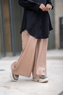 Remie Cotton Formal Pants in Beige - Front View modestbd
