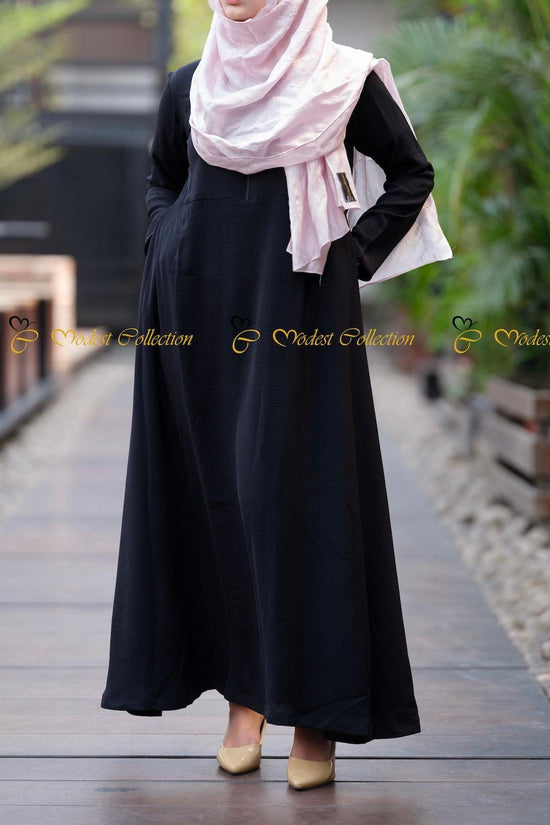 Black A-Line Abaya