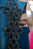 Bridal scarf prussian blue - Modest Collection