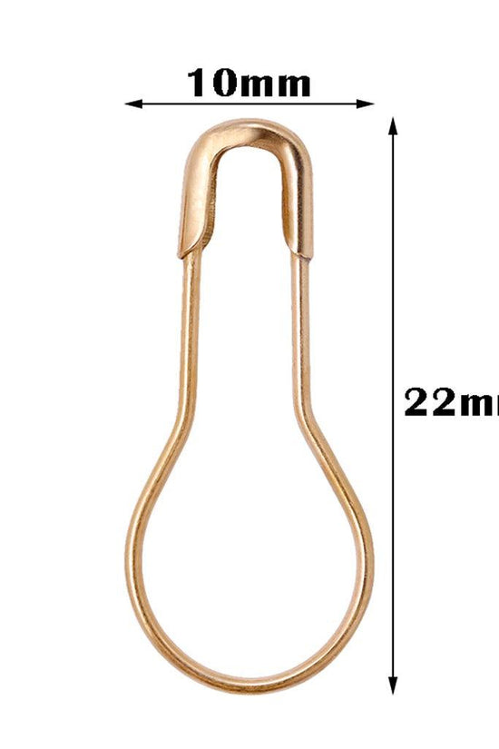 Coilless pear shaped hijab pin