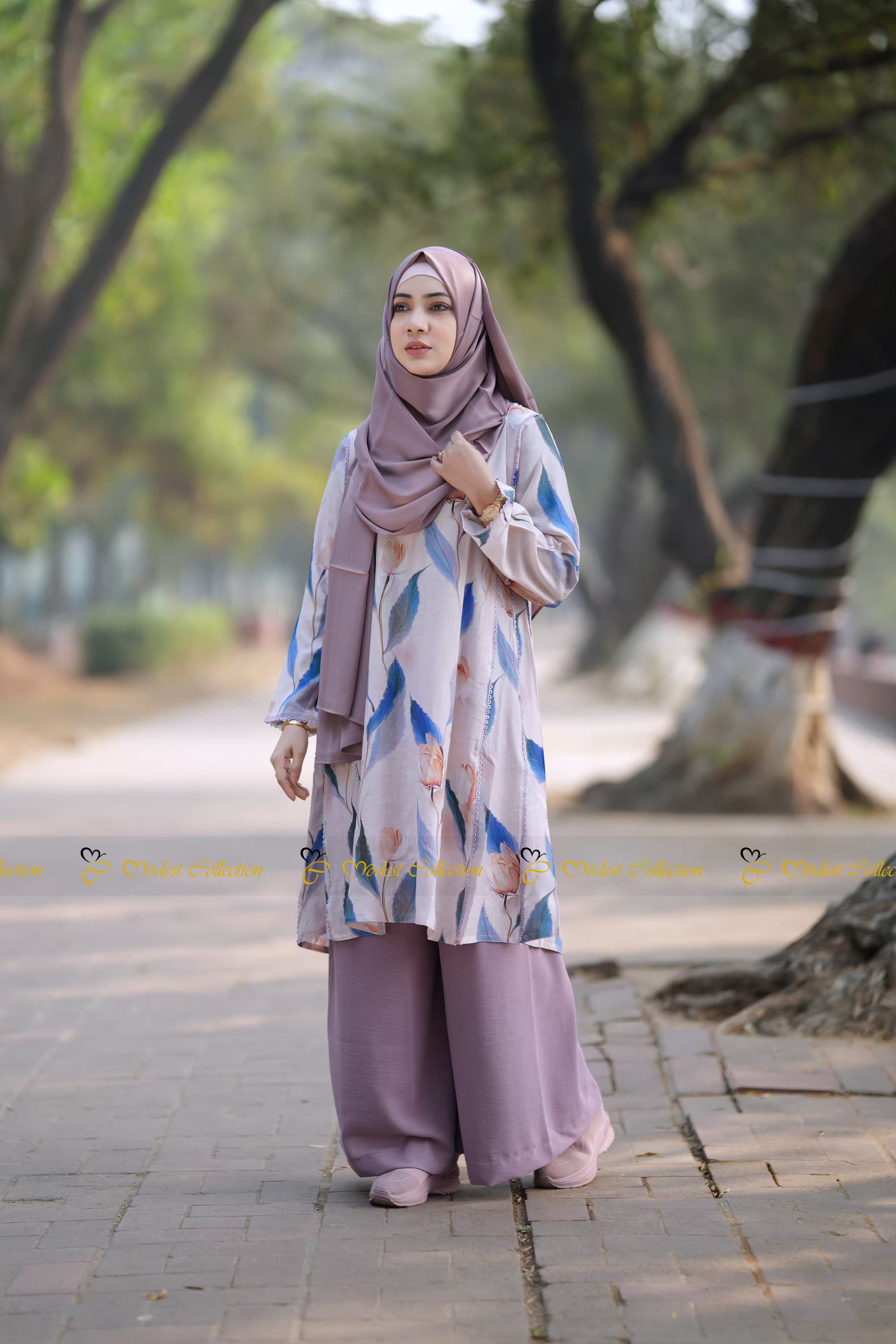 Cotton Ethnic Kurti Lavendar