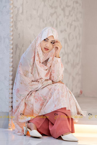 Cotton Khimar with pockets Pastel Pink