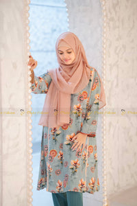 Cotton Ethnic Kurti sea green