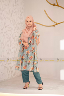 Cotton Ethnic Kurti sea green