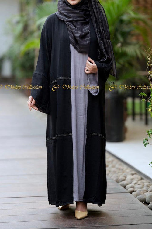 Ferdous Abaya Black - Modest Collection