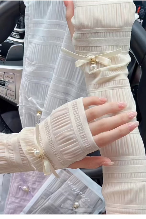 جلباب كامل الطول خوخ وردي