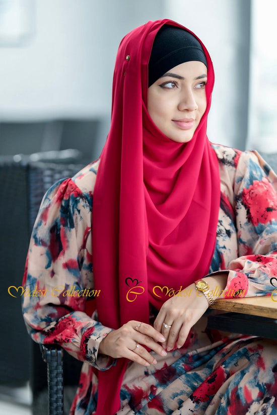 Georgette Hijab Crimson