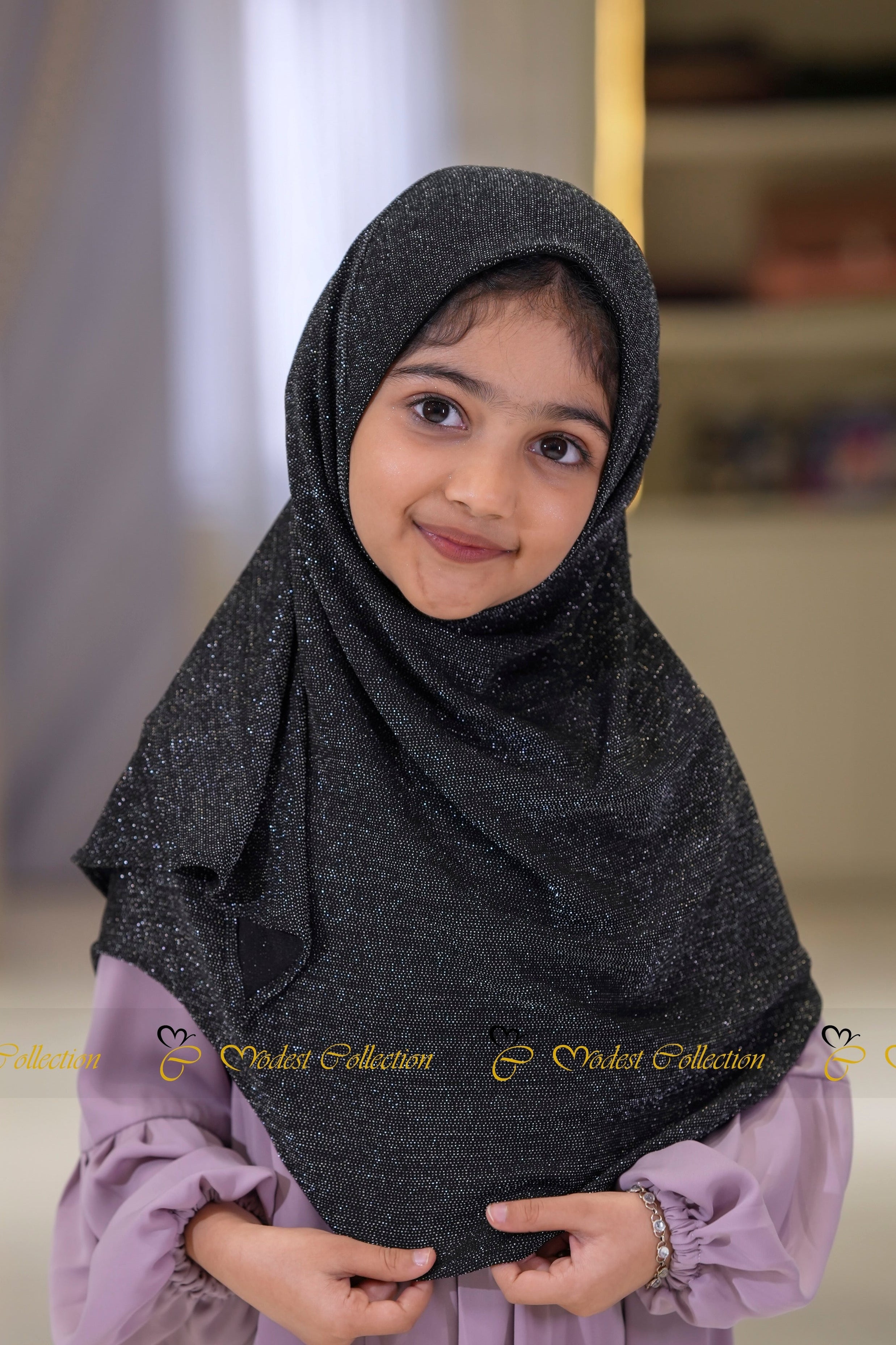 Glisten Ready Hijab Black