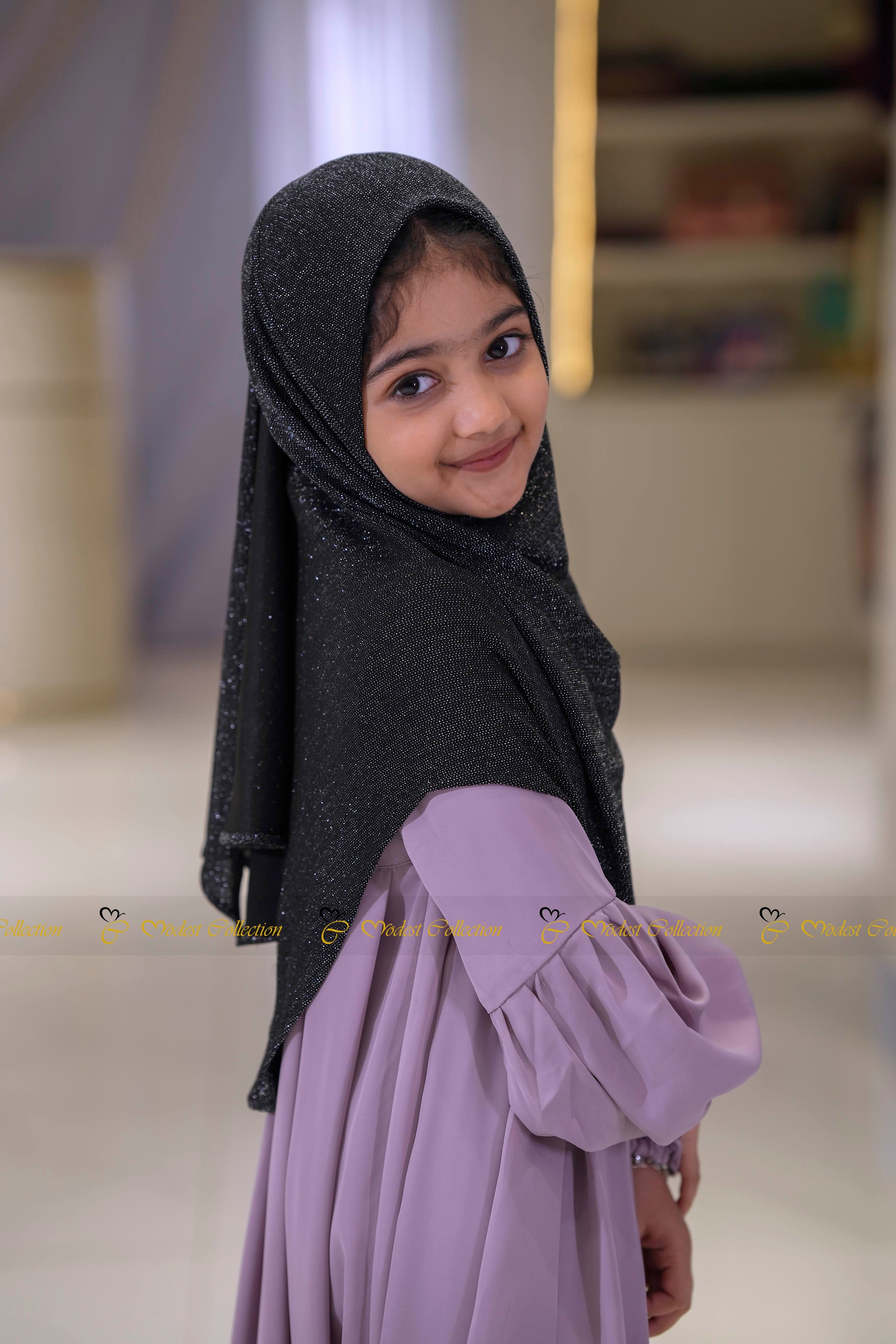 Glisten Ready Hijab Black