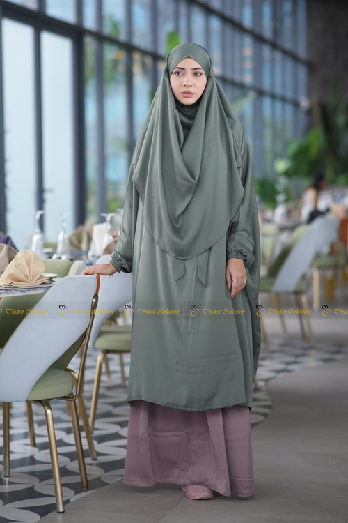 Amaya Niqab attached Jilbab Fern