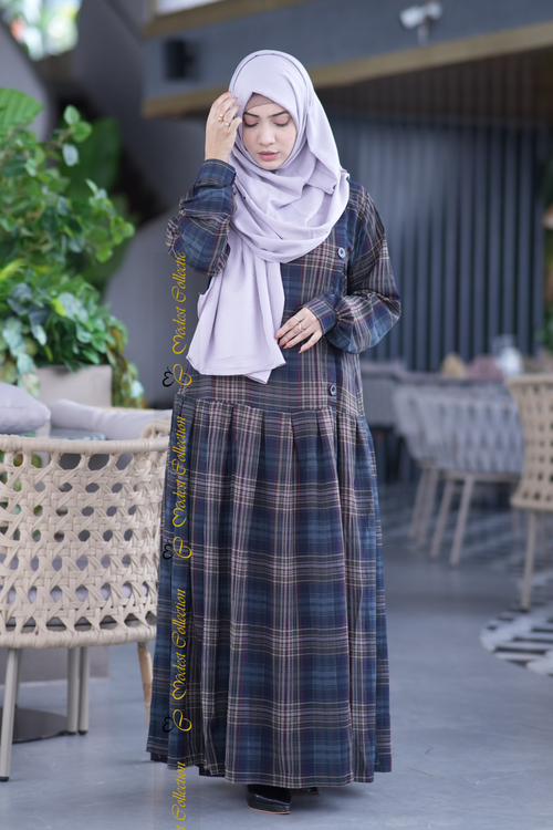 Hania Plaid Modest Dress