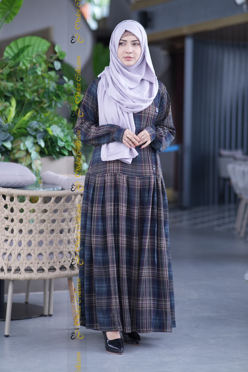 Hania Plaid Modest Dress