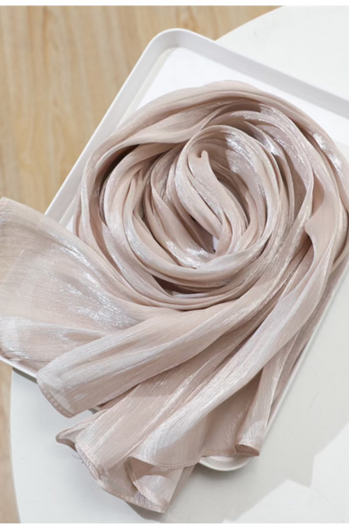 Jimmy Choo Organza Hijab Nude