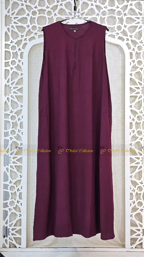 A-line sleeveless inner Berry