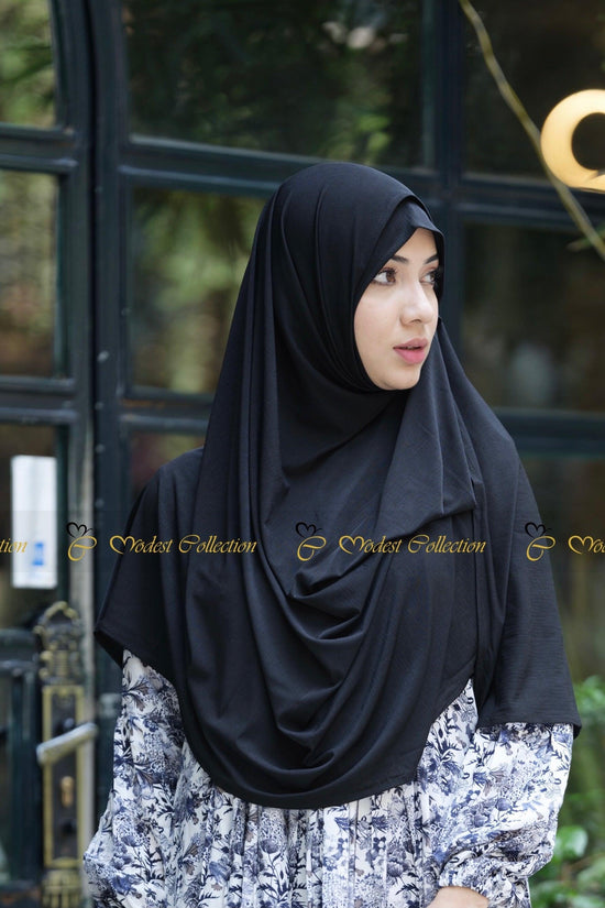 Instant hijab Black