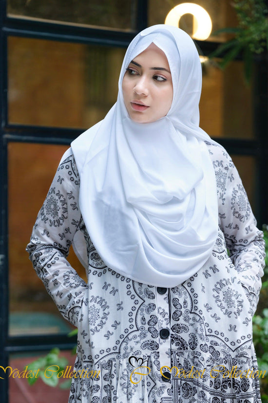 Instant hijab White