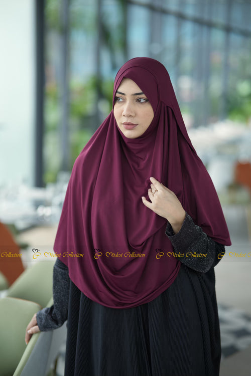 Instant Hijab Maroon