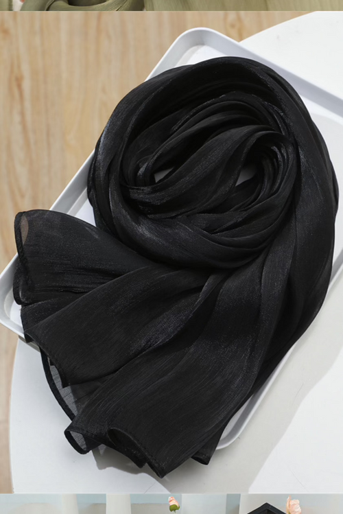Jimmy choo Organza Hijab Black