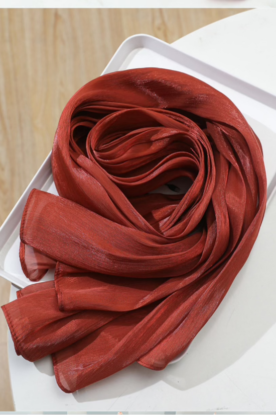 Jimmy Choo Organza Hijab Rust