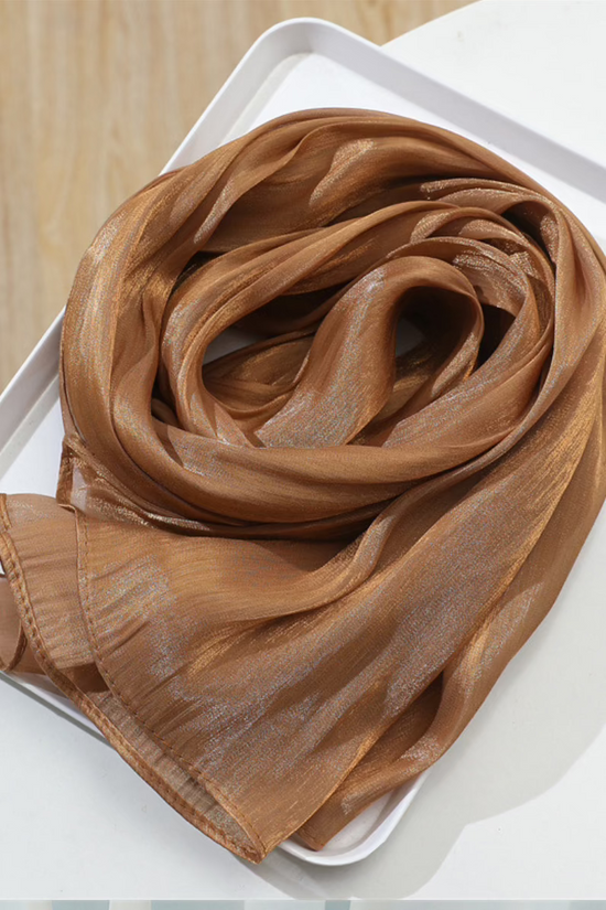 Jimmy Choo Organza Hijab Caramel