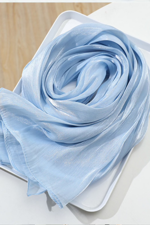Jimmy Choo Organza Hijab Sky