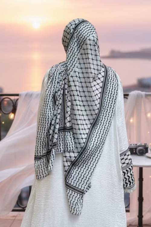 Keffiyyeh Hijab White