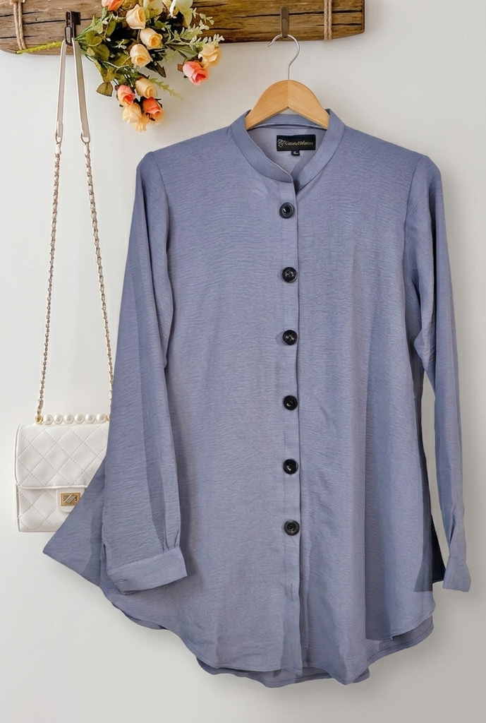 Ladies Formal Shirt Gray
