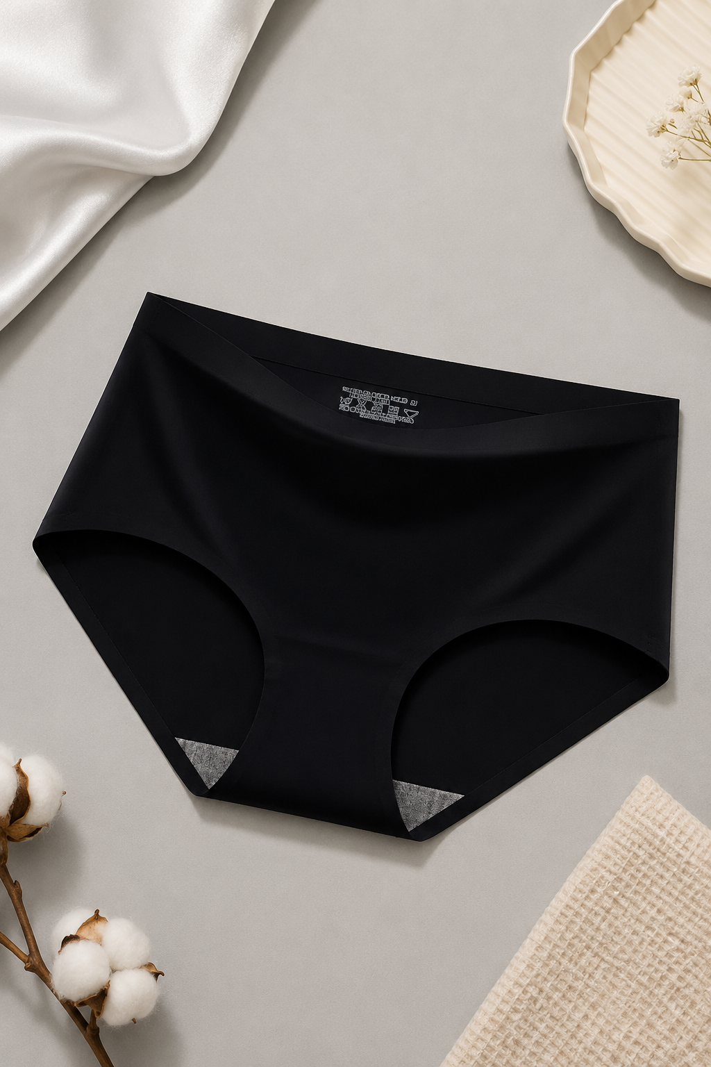 Anti-stain period panty with leakproof protection layers in black color