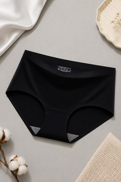 Anti-stain period panty with leakproof protection layers in black color