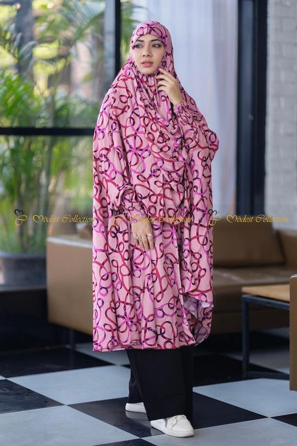 Niqab Khimar with Pockets pretty Pink - Modest Collection