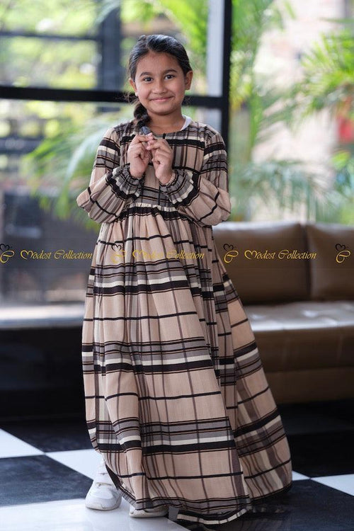 Little Mahzabin dress checkered - Modest Collection