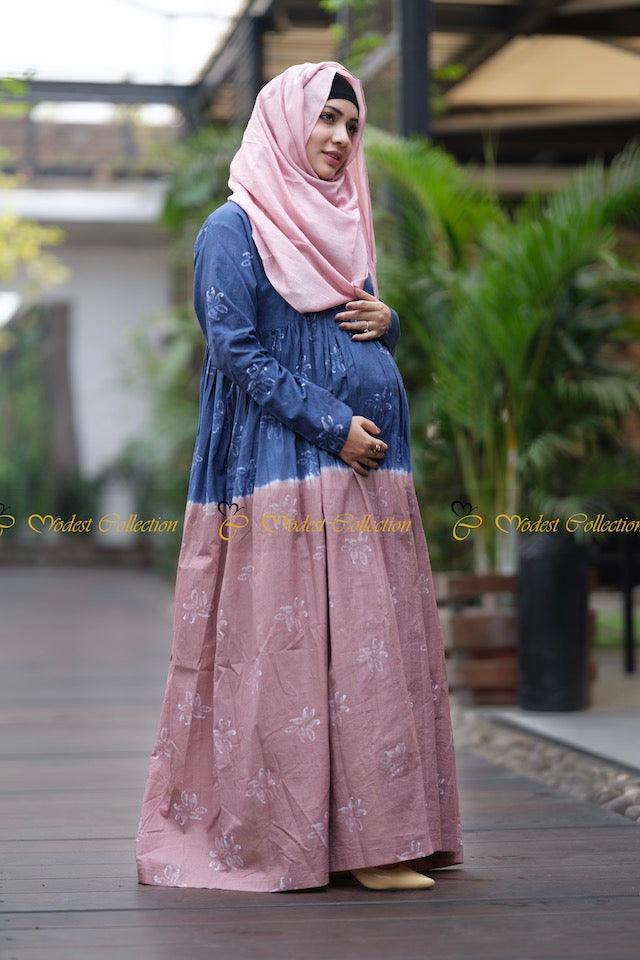 maternity maxi dress in bangladesh Cotton Printed Maternity Maxi Dress at 140/piece in Jaipur