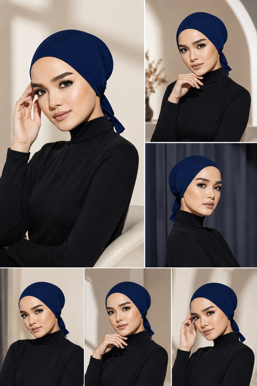 Full Head Cover Under cap with Belt for Muslim Women
